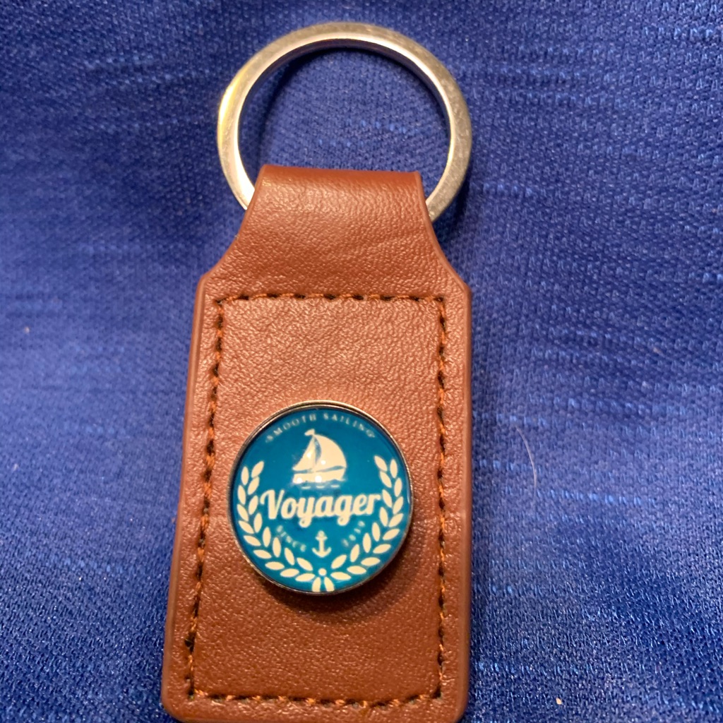 Brown Rectangular Keychain